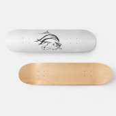 Pferdekopf auf Silber Skateboard (Horizontal)