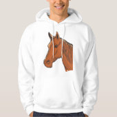 Pferdekopf Brown Farm Animal Hoodie (Vorderseite)