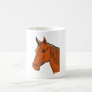 Pferdekopf Brown Farm Animal Kaffeetasse