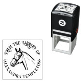 Pferdekopf geflochtene Mane Library Name Permastempel (Beispiel)