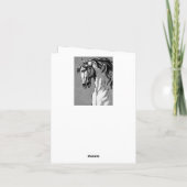 Pferdekopf (gelb) dankeskarte (Rückseite)