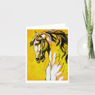 Pferdekopf (gelb) dankeskarte