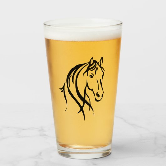 Pferdekopf Glas (Vorne (Gefüllt))