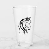 Pferdekopf Glas (Vorderseite)