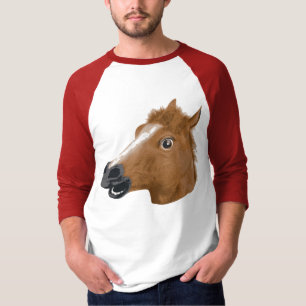 Pferdekopf-gruselige Maske T-Shirt