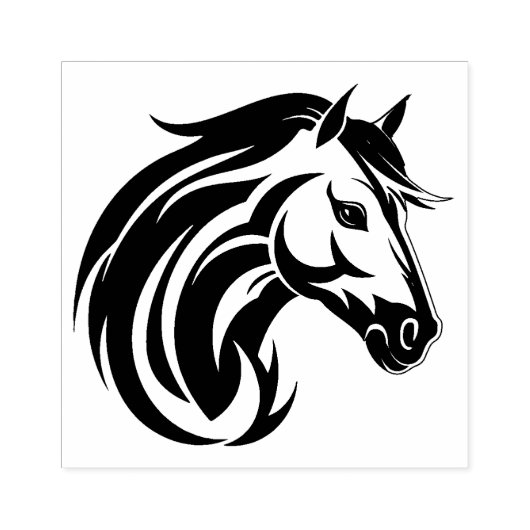 Pferdekopf Gummistempel (Prägung)