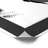 Pferdekopf in schwarz-weißem Poster (Ecke)