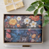 Pferdekopf in surrealen Gemälden mit DschungelBlum Seidenpapier (Geschenk)