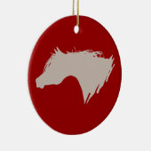 Pferdekopf Keramik Ornament (Rechts)
