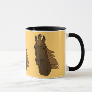 Pferdekopf-Keramikbecher Tasse