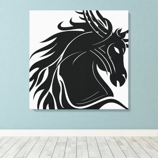 Pferdekopf Leinwanddruck (Insitu (Holzboden))