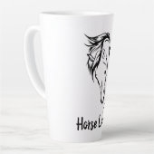 Pferdekopf mit Mane Latte Tasse (Linke Ecke)