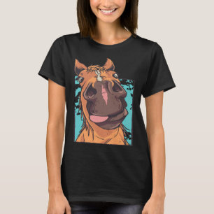Pferdekopf Pferdereiter Pferdebesitzer Pferde T-Shirt
