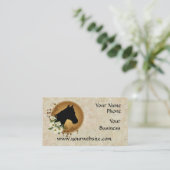 Pferdekopf-Silhouette u. Visitenkarte (Stehend Vorderseite)