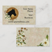 Pferdekopf-Silhouette u. Visitenkarte (Vorne/Hinten)