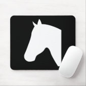 Pferdekopf-Silhouetten1 Mousepad (Mit Mouse)