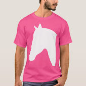 Pferdekopf Silhouetten Pferde Reiten Equ T-Shirt (Vorderseite)