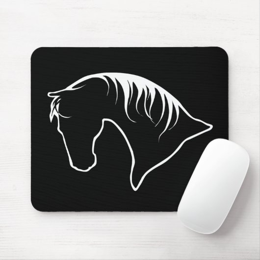 Pferdekopf Siloquette MOUSEPAD (Mit Mouse)