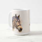 Pferdekopf-Tasse Kaffeetasse (Vorderseite Links)