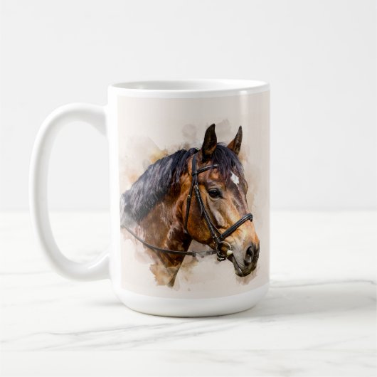 Pferdekopf-Tasse Kaffeetasse (Links)