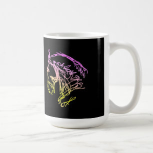Pferdekopf-Tassen-Schwarzes des Dressage-2 Kaffeetasse