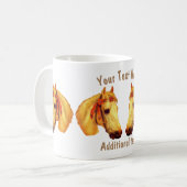 Pferdekopf Vintag Art 4 Personalisiert Kaffeetasse (Vorderseite Links)