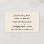 Pferdekopf-Visitenkarte Visitenkarte (Rückseite)