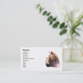 Pferdekopf-Visitenkarte Visitenkarte (Stehend Vorderseite)