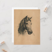 Pferdekopf (von Heywood Hardy) Karte (Vorderseite/Rückseite Beispiel)