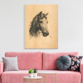 Pferdekopf (von Heywood Hardy) Leinwanddruck (Insitu (Wohnzimmer))