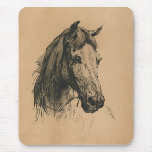 Pferdekopf (von Heywood Hardy) Mousepad (Vorne)