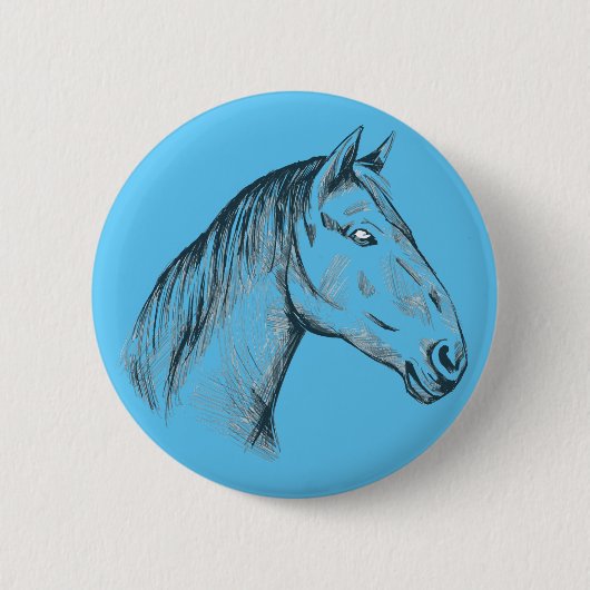 Pferdekopfportrait Button (Vorderseite)