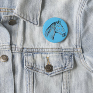Pferdekopfporträt Button