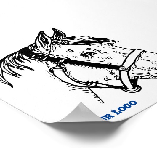 Pferdekopfposter Poster (Ecke)