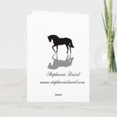 Pferdekrankenhaus Pferd und Eichenbaum Karte (Rückseite)