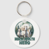 Pferdekrankenheld, Vintages Pferdeweih Schlüsselanhänger (Rückseite)