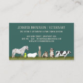 Pferdekuh Schafhund Katze Bird Animal Alpaca Visitenkarte (Rückseite)