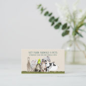 Pferdekuh Schafhund Katze Bird Animal Alpaca Visitenkarte (Stehend Vorderseite)