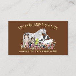 Pferdekuh Schafhund Katze Bird Brown Haustier Vete Visitenkarte