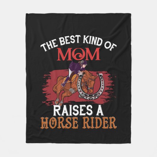 Pferdekunst die beste Mama Fleecedecke (Vorderseite)