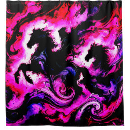 Pferdekunst Duschvorhang