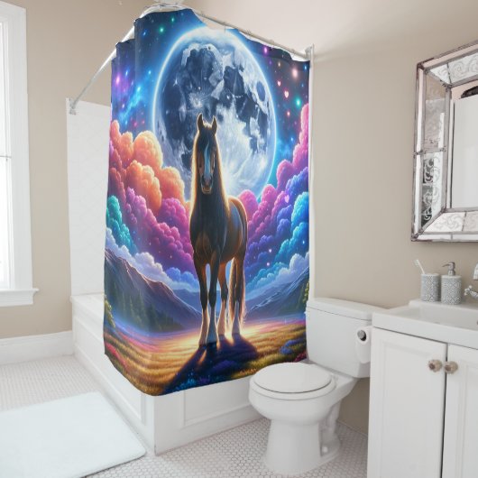 Pferdekunst Duschvorhang (Beispiel)