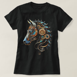 Pferdekunst Fantasy-Tier Bunt Grafik Kunst T-Shirt