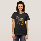 Pferdekunst Farbiges Tierpferd T-Shirt (Vorne ganz)