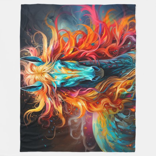 Pferdekunst Fleecedecke (Vorderseite)