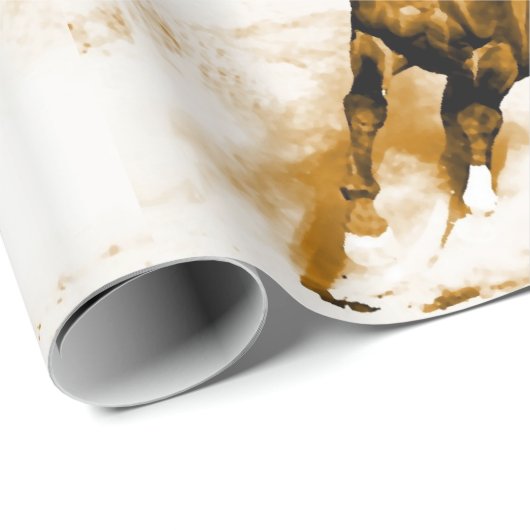 Pferdekunst Geschenkpapier (Rolleneckpunkt)
