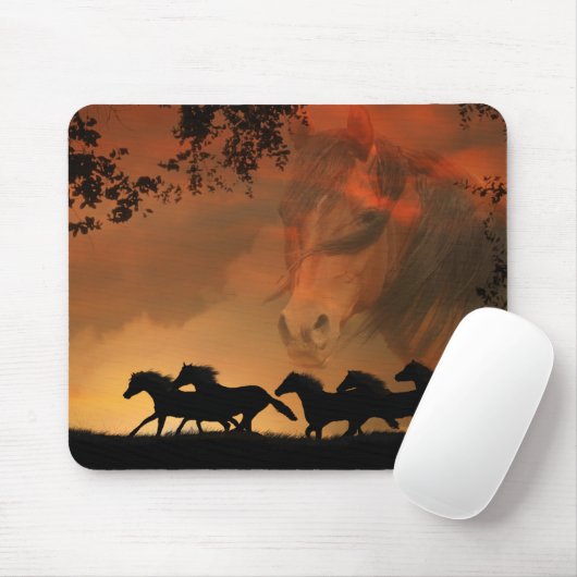Pferdekunst Mousepad (Mit Mouse)