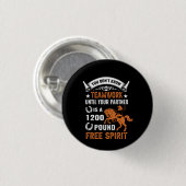 Pferdekunst Sie kennen Teamwork nicht Button (Vorne & Hinten)
