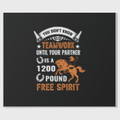 Pferdekunst Sie kennen Teamwork nicht Geschenkpapier (Flach)