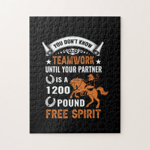 Pferdekunst Sie kennen Teamwork nicht Puzzle